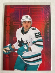 2023-24 Upper Deck Series 2 Fluorescence Red RC #F-5 Tristen Robins Sharks